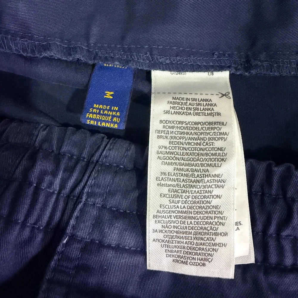 Polo Ralph Lauren Shorts Men M Navy Blue Stretch Pull On Preppy Pony 5